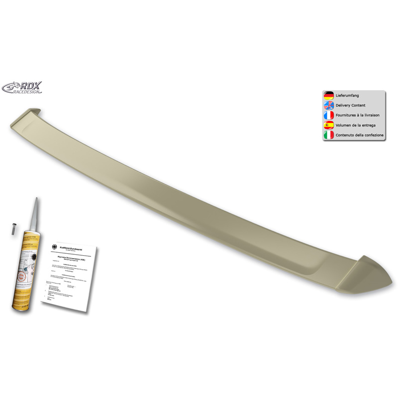 RDX Racedesign Roof spoiler  Citroën Jumpy/Dispatch/Spacetourer & Peugeot Expert III/Traveller & Toyota Proace 2016- & Opel Vivaro C/Zafira Life 2019- & Fiat Scudo/Ulysse 2022- (with rear hatch) (PU)