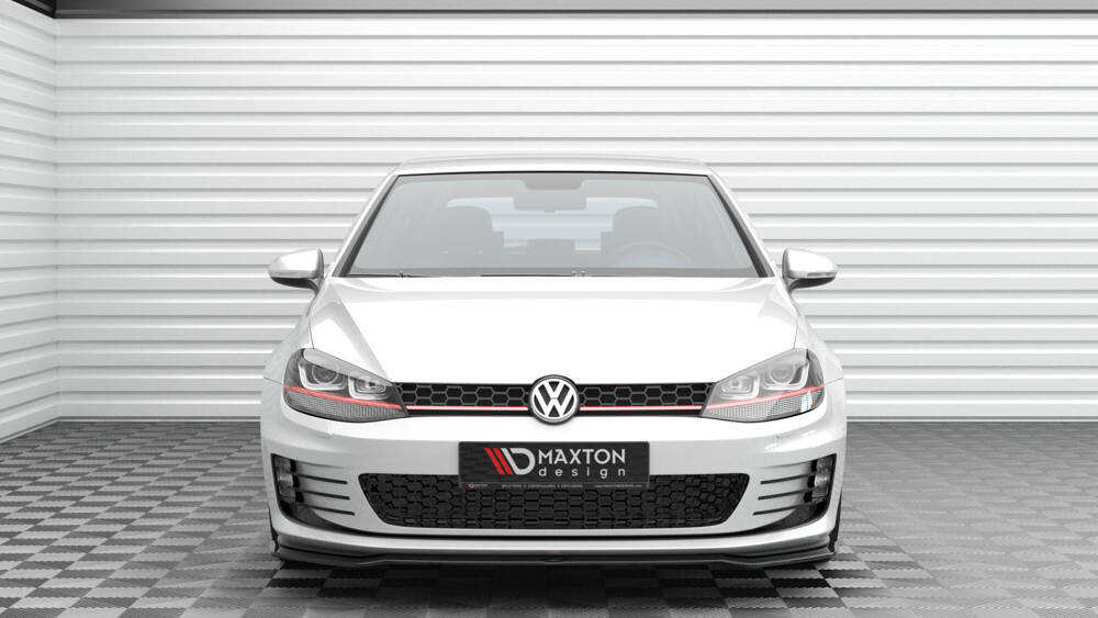 Voorspoiler passend voor VW Golf 7 GTI Glans Zwart v.3