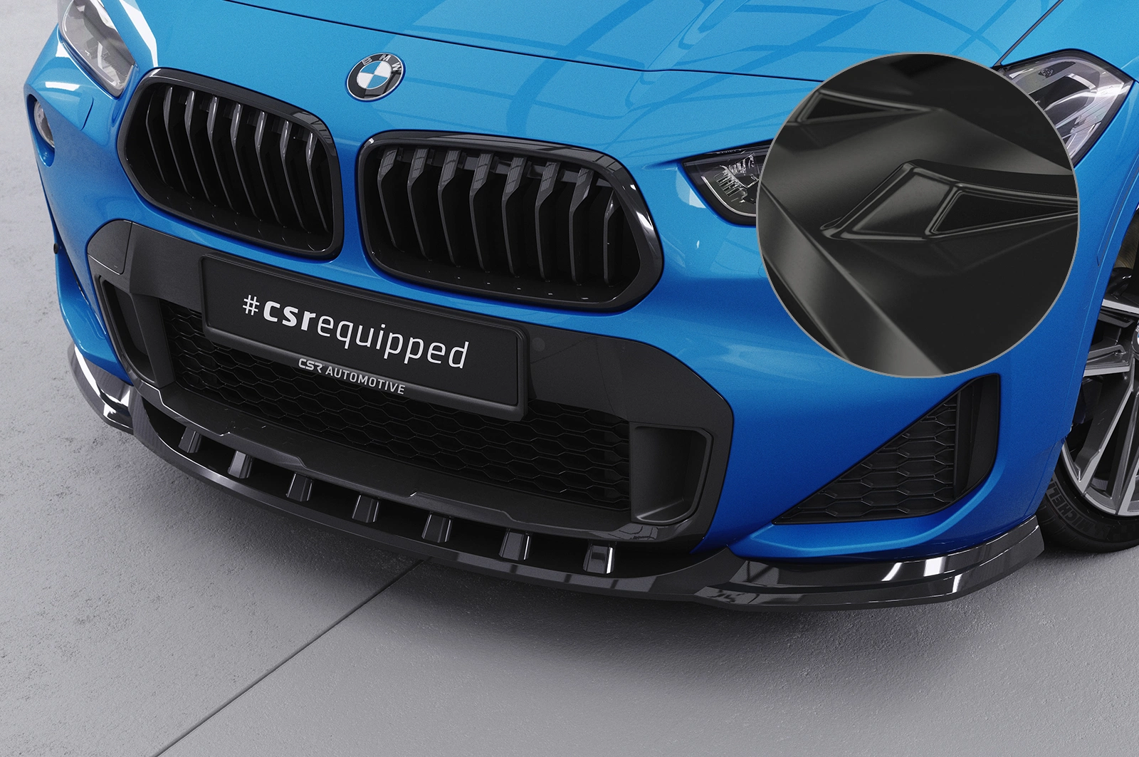Voorspoiler passend voor BMW X2 F39 M-Paket Glans Zwart van CSR Automotive (2018-)