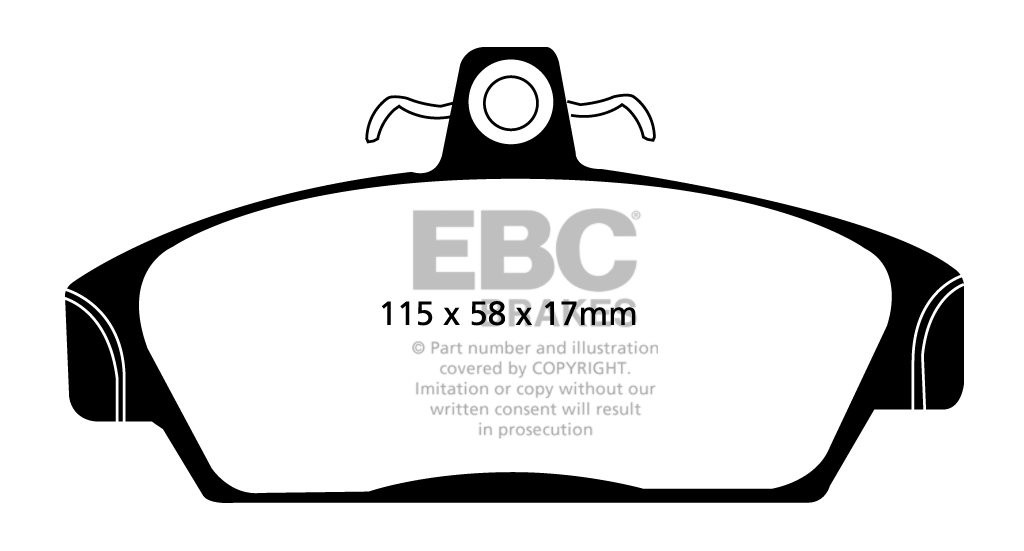 EBC Brakes MG F 1.8 95-2002 Remblokken voorzijde greenstuff