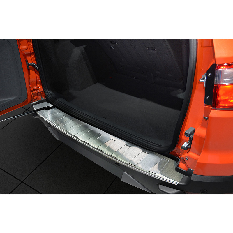 Stainless Steel Rear bumper protector  Ford Ecosport II 2012- 'Ribs'