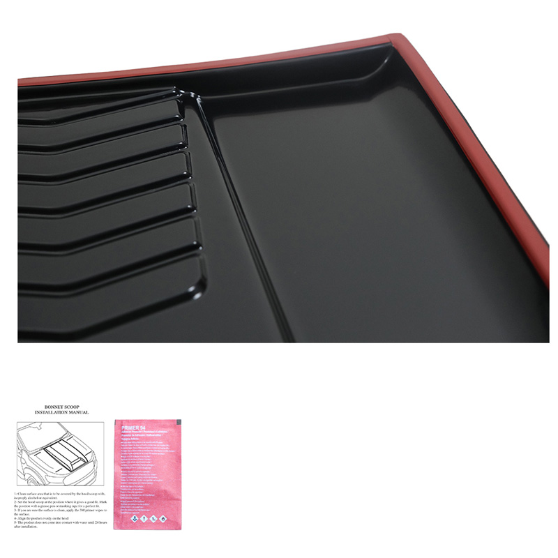Bonnet Scoop  Volkswagen Amarok MK1 2010-2022 & Nissan Navara D40 2005-2010 - Gloss black