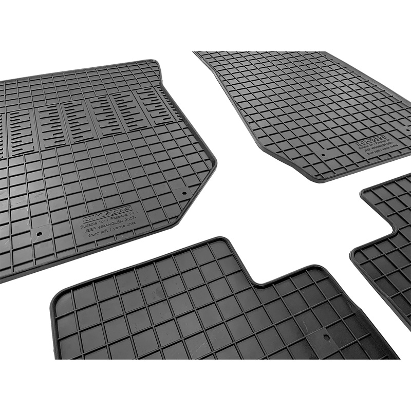Rubber car mats set  Jeep Wrangler III (JK) 2007-2018 (4-pieces)