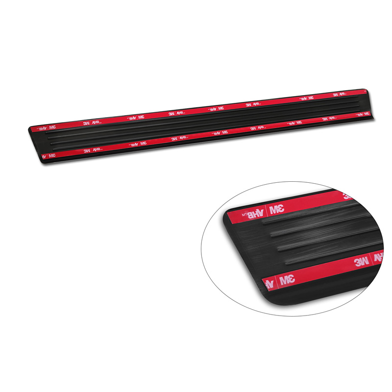 Black Inox door sill protectors  Skoda Octavia IV Sedan/Kombi 2020-2024 & FL 2024- 'Lines' - 4-pieces