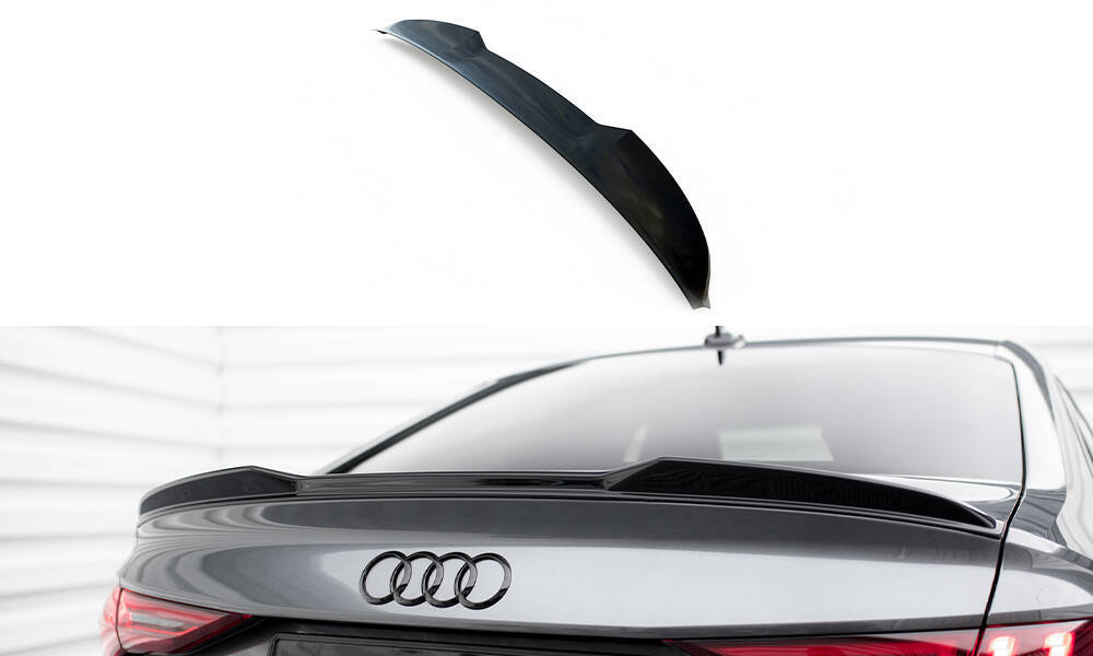 Spoiler passend voor Audi A3 / A3 S-Line / S3 / RS3 Limousine Maxton Glans Zwart