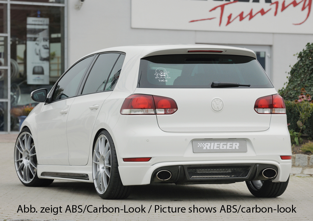 Diffuser passend voor Volkswagen Golf 6 GTI GTD Rieger Mat Zwart