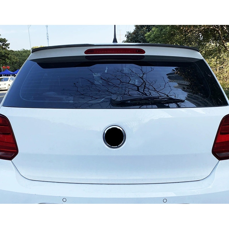 Roof spoiler (Spoiler Cap)  Volkswagen Polo 6R/6C 2009-2017 (ABS Glossy Black)