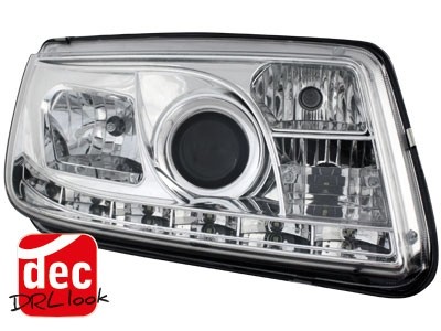 Headlights VW Bora Dayline Devil Eyes Chrome