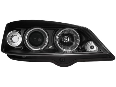 Headlights Opel Astra G Angel Eyes Black
