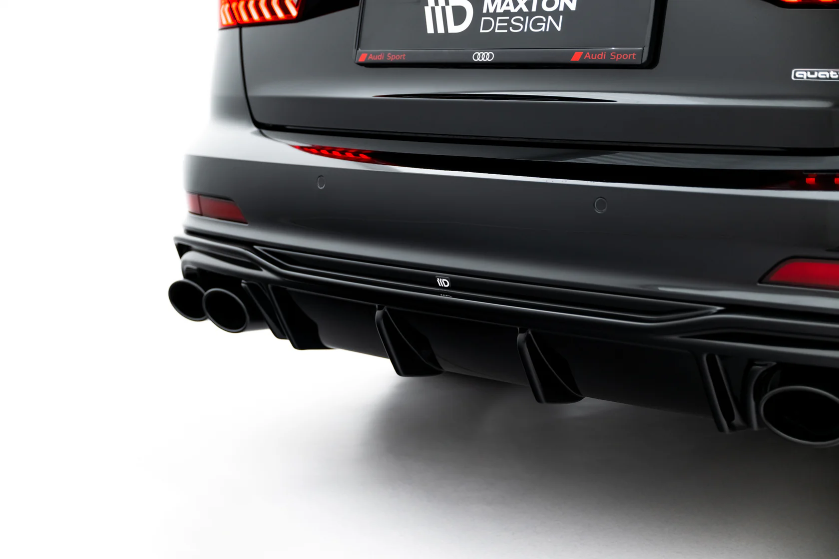 Diffuser passend voor Audi S6 / A6 S-Line C8 Maxton Glans Zwart