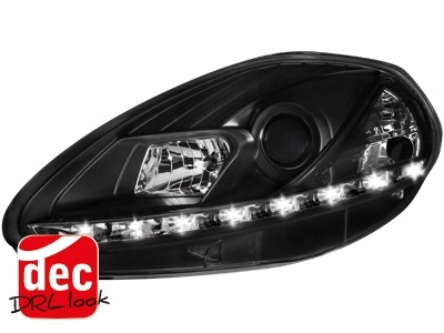 Headlights Fiat Grande Punto Dayline Black