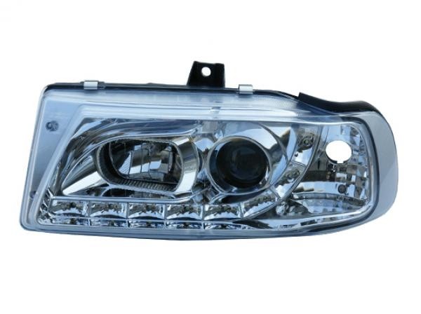 Headlights Seat Ibiza 6K LED Devil Eyes DRL Look Chrome