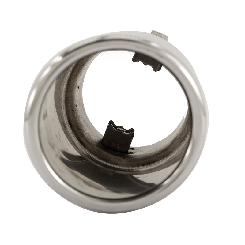 Simoni Racing Exhaust Tip Round/Slanting Inox - Ø76xL180mm - Installation ->64mm
