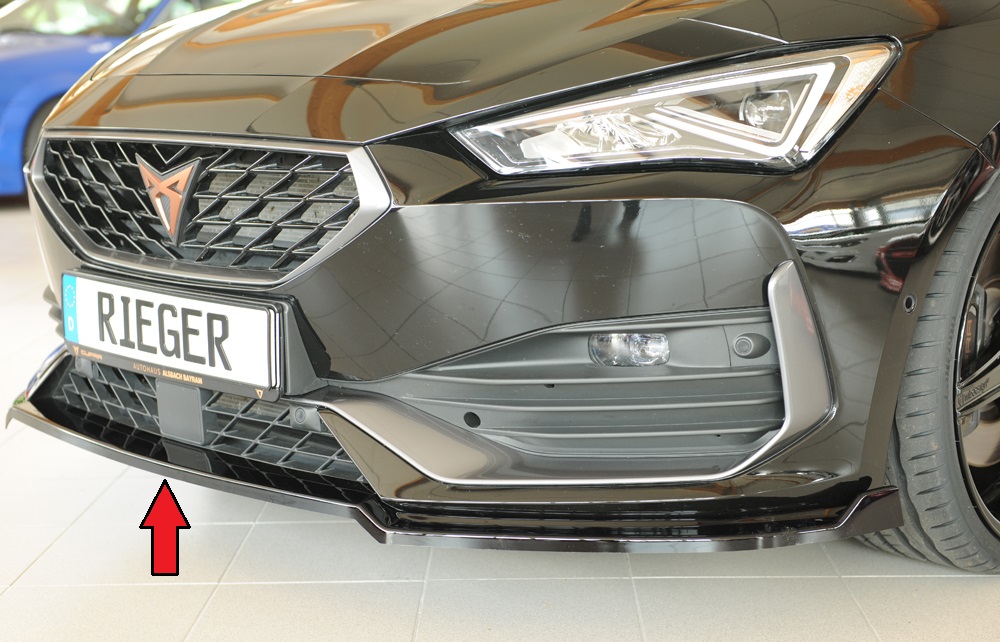 Voorspoiler passend voor Cupra Leon (KL): 09.20-06.2024 glans zwart