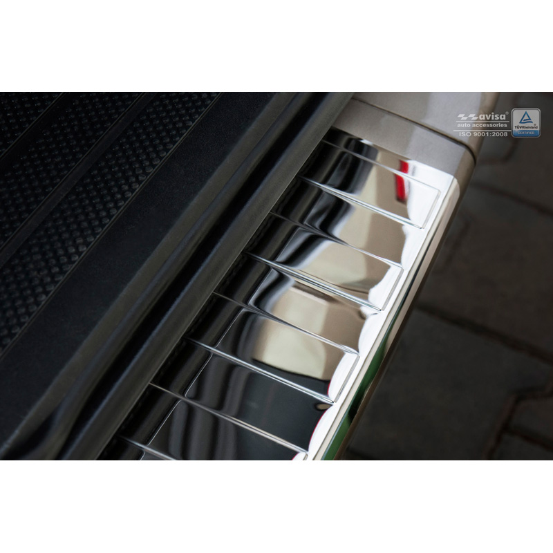 Chrome Stainless Steel Rear bumper protector  Mercedes Vito / Viano 2003-2014 'Ribs'