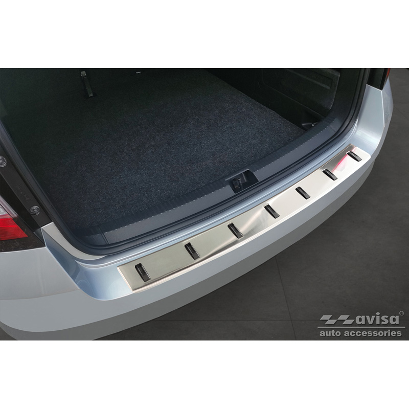 Stainless Steel Rear bumper protector  Skoda Fabia III Combi 2014-2018 'STRONG EDITION'