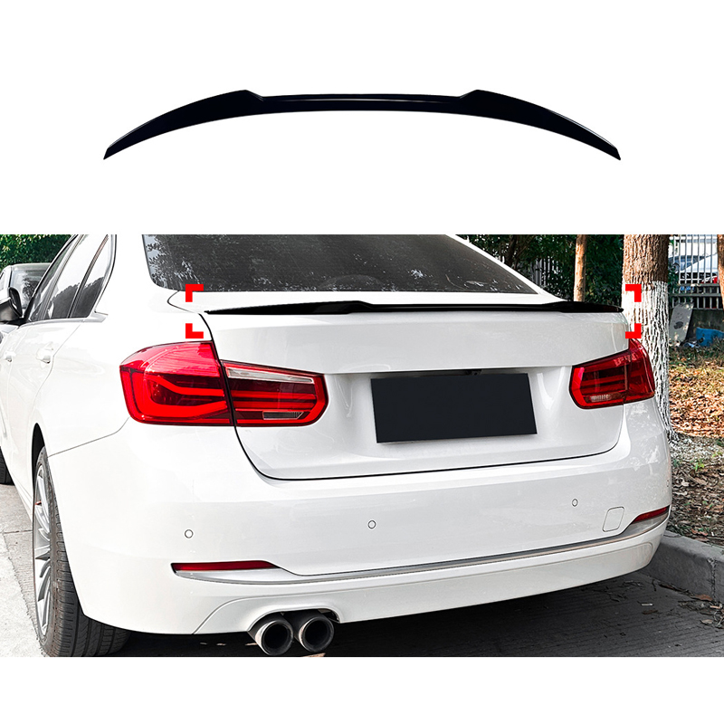 Rear spoiler  BMW 3-Series F30 Sedan 2012-2019 (ABS Glossy Black)