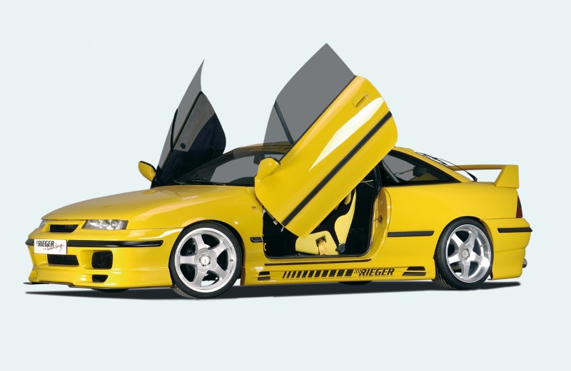 Sideskirts Opel Calibra with 2 schacht and 2 uitsnedes Rieger