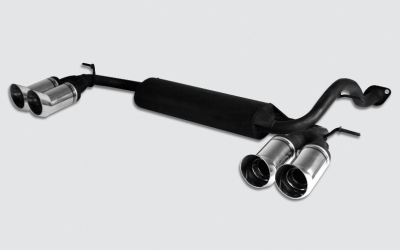 Muffler duplex Honda CRX Del Sol 1992-1998 RVS eindstuk 2x80mm r