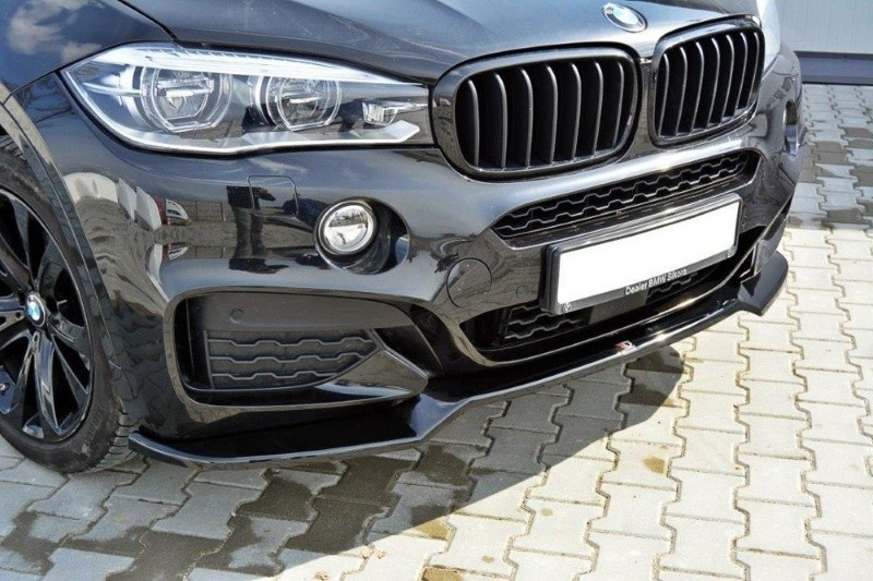 Voorspoiler passend voor BMW X6 F16 MPACK V.1 Glanzend Zwart