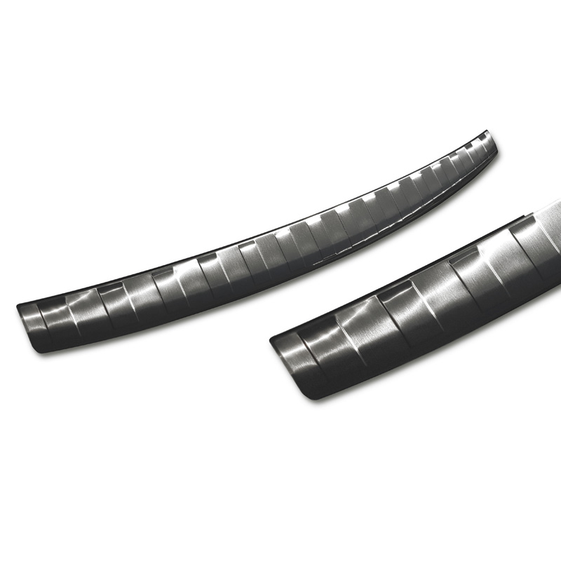 Black Stainless Steel Rear bumper protector  Jeep Cherokee V FL 2018- 'Ribs'
