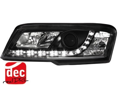 Headlights Fiat Stilo 3drs 01-08 Devil Eyes Dlite LED Black