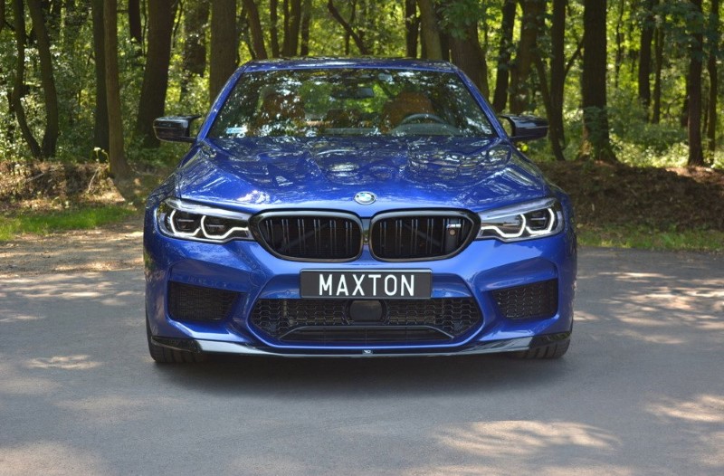 Voorspoiler passend voor BMW M5 F90 V.1 Glanzend Zwart