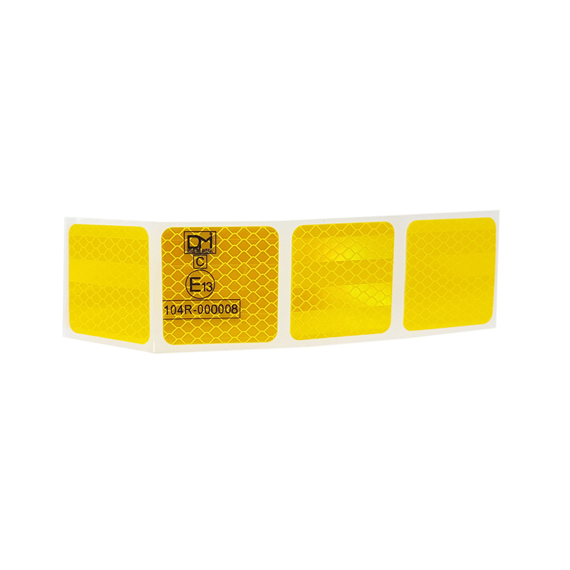 Reflective Stripes / Stickers - 50x5,5cm - Yellow - Set of 2 pieces