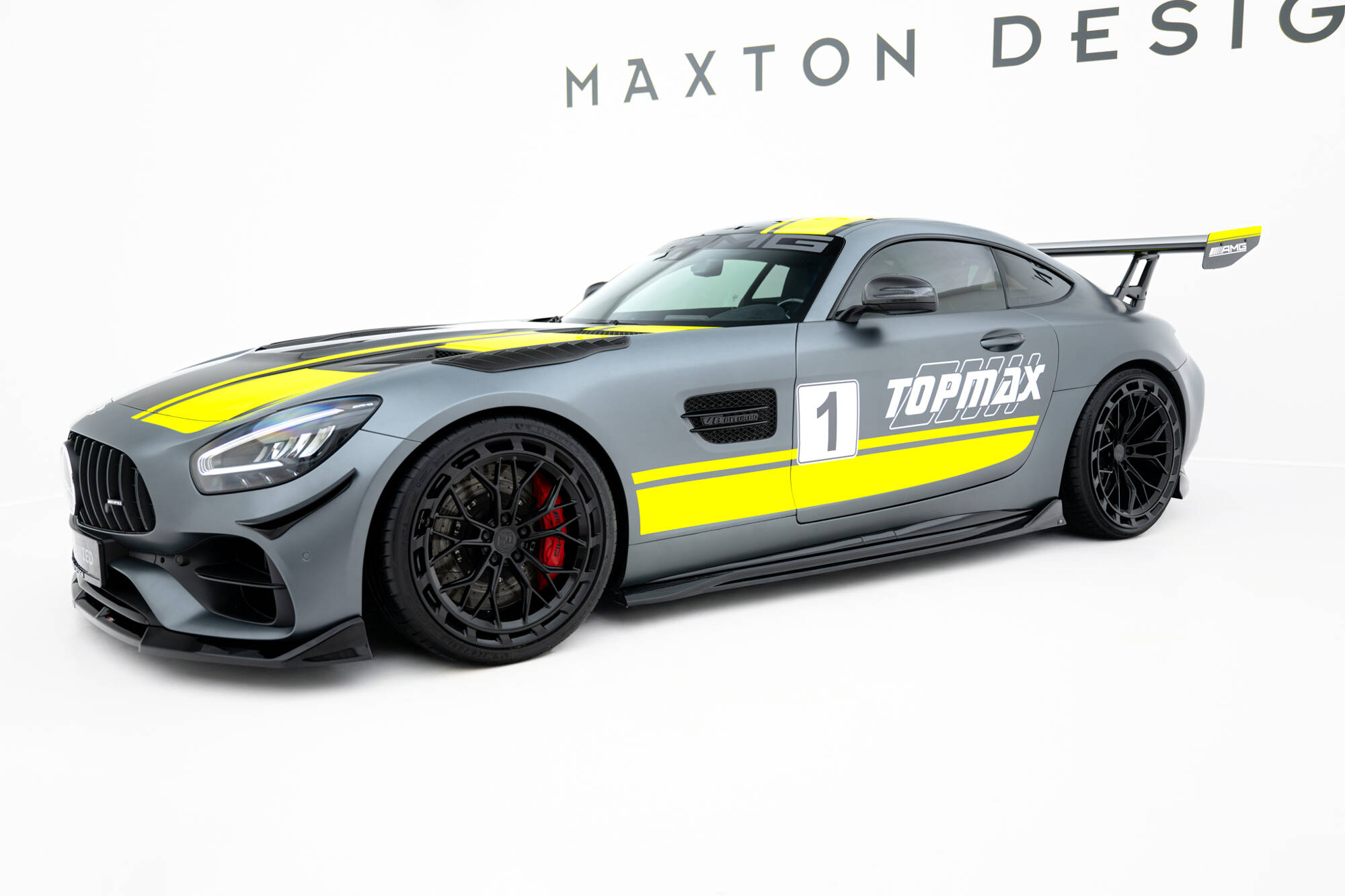 Bodykit passend voor Mercedes-AMG GT C C190 Facelift Maxton Glanzend zwart