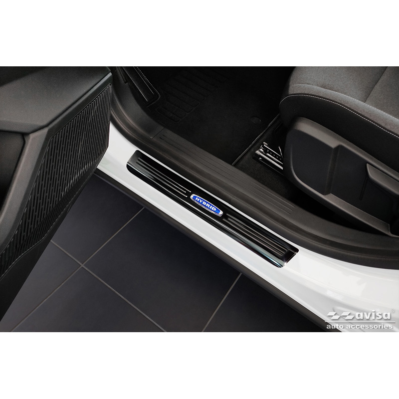 Black Inox door sill protectors  Renault Austral (RHN) 2022- 'Hybrid' - 2-pieces