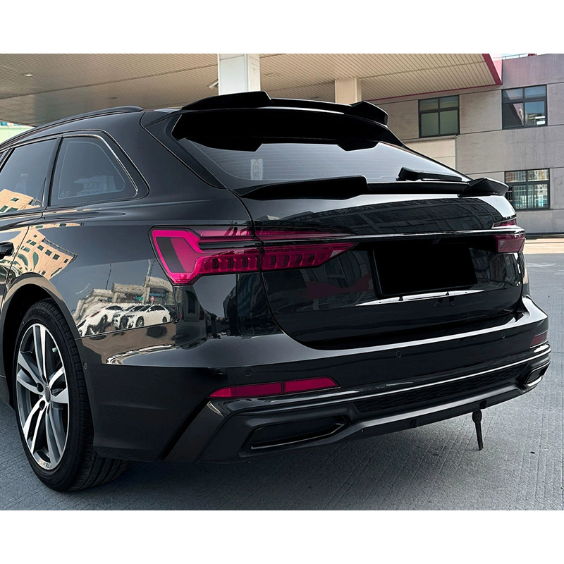 Lower mid  rear spoiler  Audi A6 (C8) Avant 2018-2024 (ABS Glossy Black)