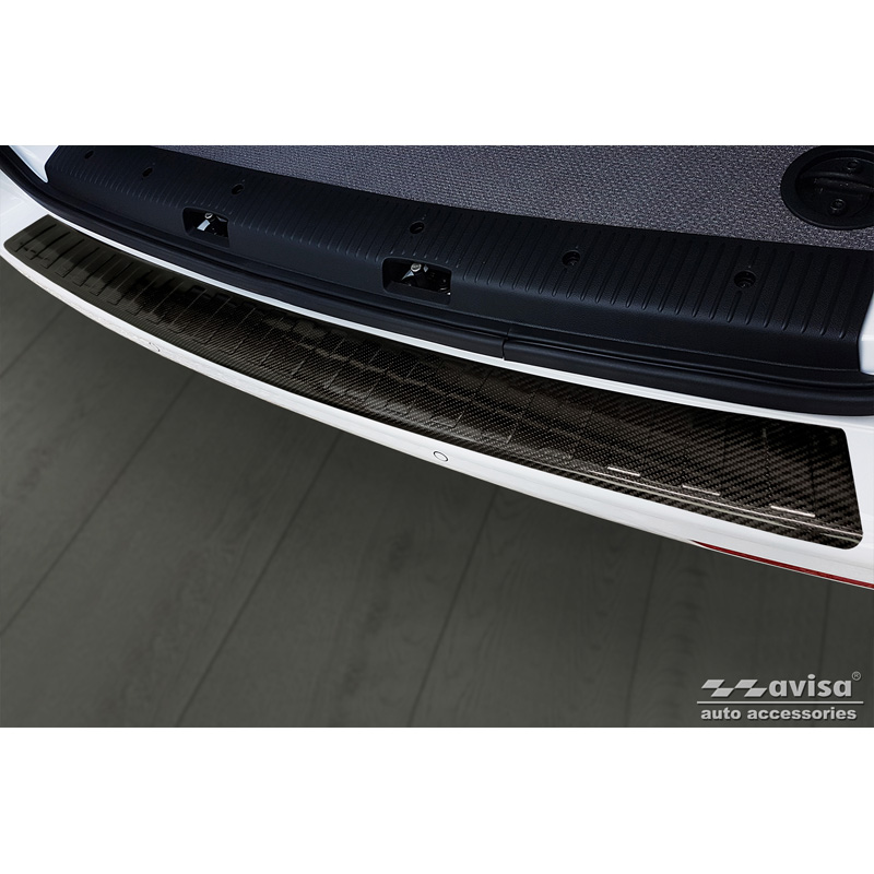 Real 3D Carbon Rear bumper protector  Volkswagen transporter T5 2003-2015 & T6 2015-2010 & T6.1 2020-2022 'Ribs'
