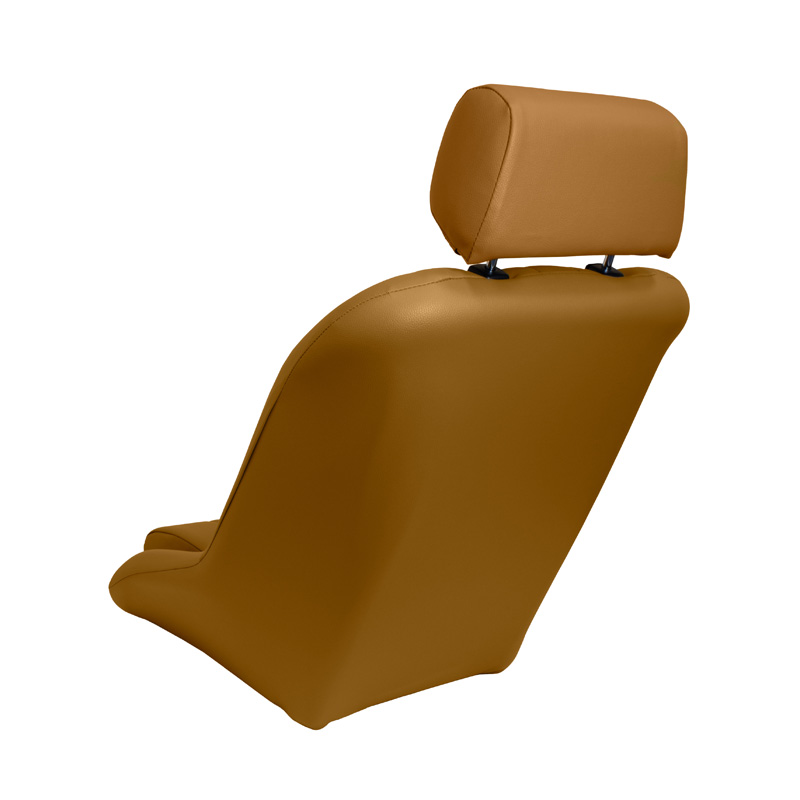 Sport seat 'Classic' - Beige Synthetic leather - Non-reclinable back-rest + Head-rest - incl. slides