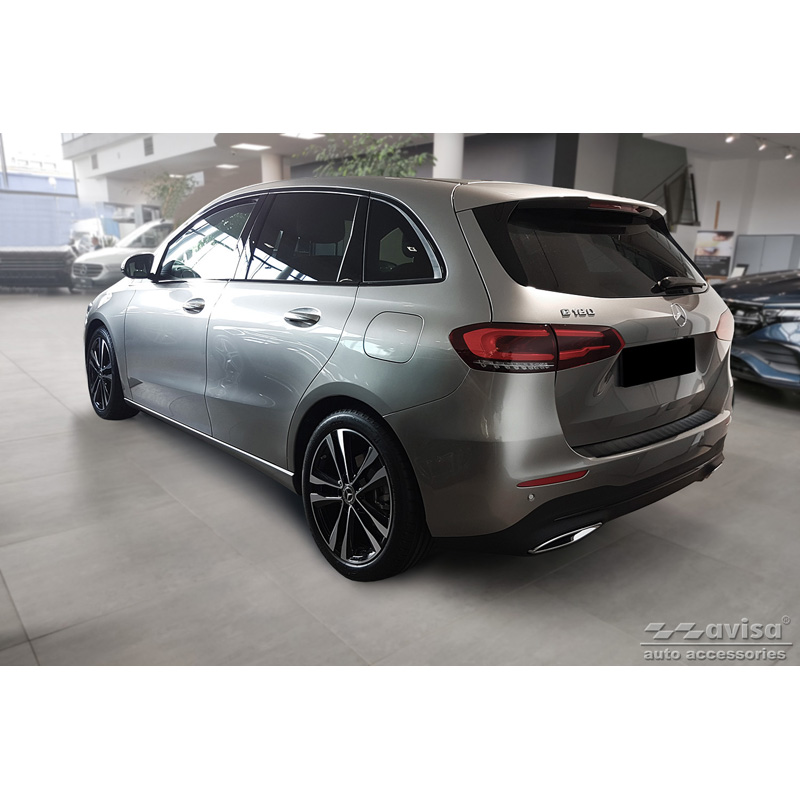 Matt Black Stainless Steel Rear bumper protector  Mercedes B-Class III W247 / AMG 2018-