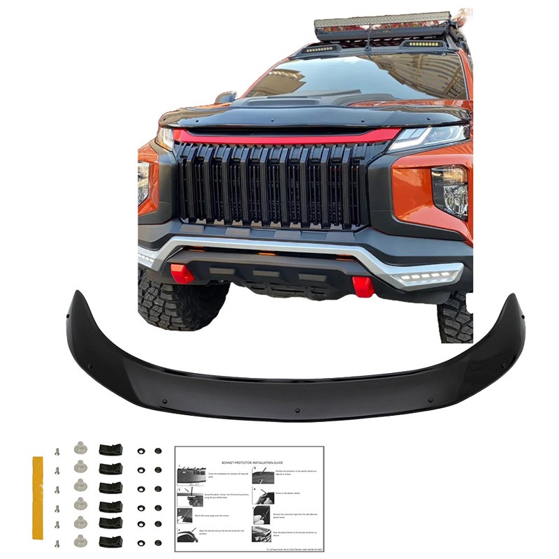Bonnet Protector  Mitsubishi L200 Triton 6 2019- - Gloss black
