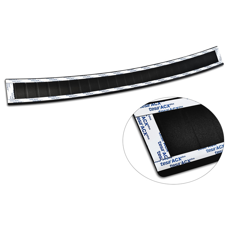 Matt Black Stainless Steel Rear bumper protector  Mercedes C-Class W205 Kombi 2014-2021 'Ribs'