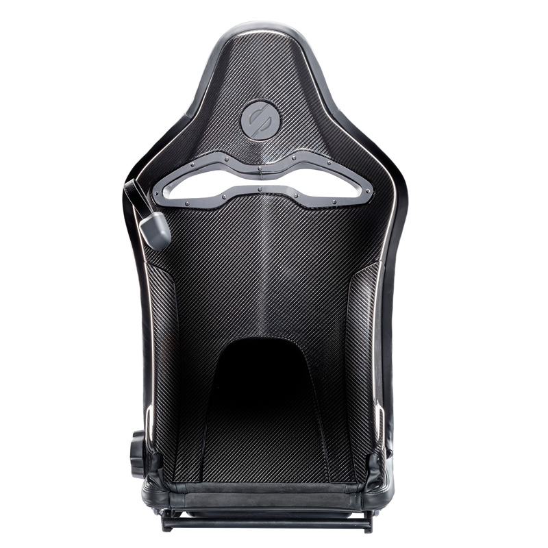 Sparco Sport Seat SPX DX - Passenger version (Right) - Black Leather/Alcantara + Carbon Backrest - Right-side Reclinable