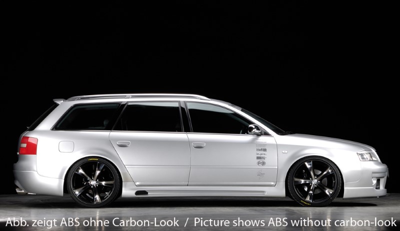 Sideskirts Audi A6 4B ABS Carbon-look Rieger