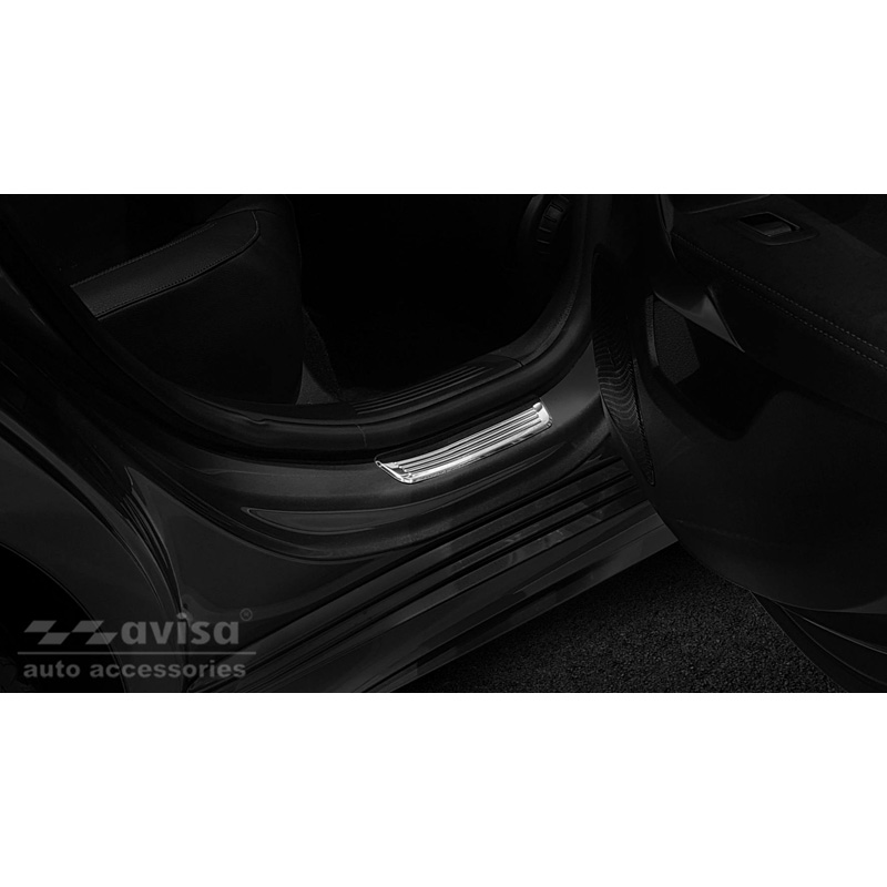 Inox door sill protectors  Mercedes A-Class W177 HB/Sedan 2018- 2-pieces (rear doors)