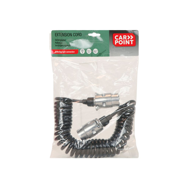 Carpoint Extension Cable for Trailer Spiral 7-pin - Plug/Plug