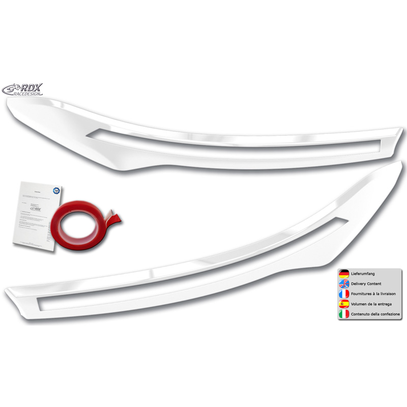 RDX Head light spoilers  Maxus (e)Deliver 9 2020- (ABS Gloss White)
