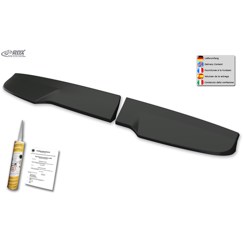 RDX Racedesign Roof spoiler  Mercedes Citan 2012-2021, Renault Kangoo 2013-2021 & Nissan NV250 2019-2021 (with 2 barn doors) (PUR-IHS)