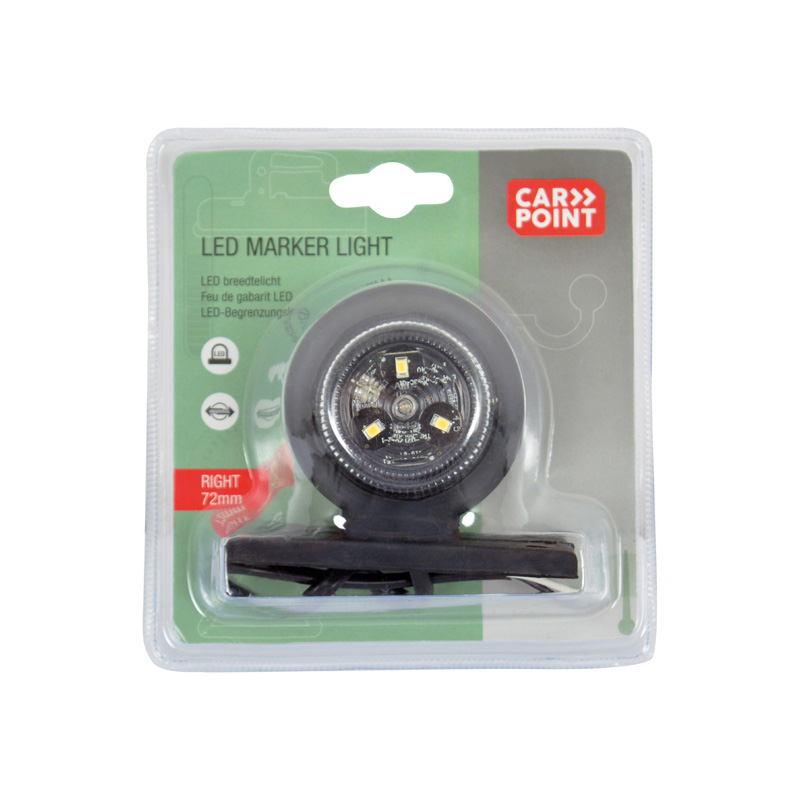 Carpoint LED Trailer Marker Light Right Red/White 72mm