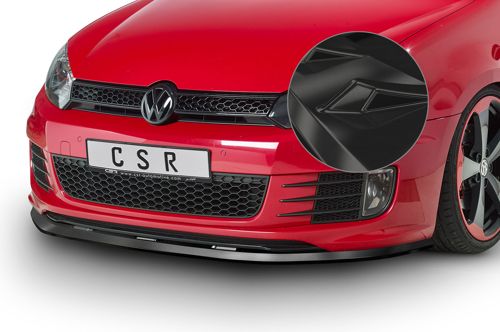 Voorspoiler passend voor VW Golf 6 GTI/GTD Glans Zwart – 2008–2012