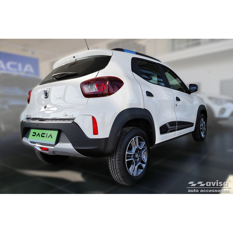 Stainless Steel Rear bumper protector  Dacia Spring 2020- 'Ribs'