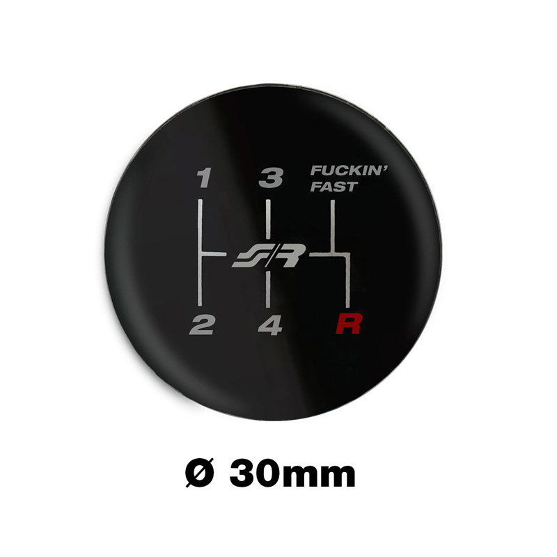 Simoni Racing Gear Knob Shift Pattern Scheme 3 - 5-Speed F-Fast (reverse bottom right) Ø30mm
