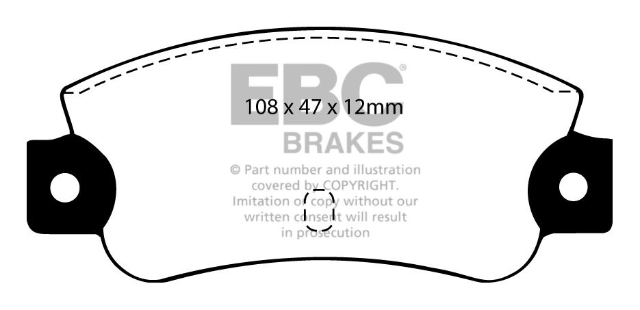 EBC Brakes FIAT Croma 2.5 TD 89-93 Remblokken achterzijde