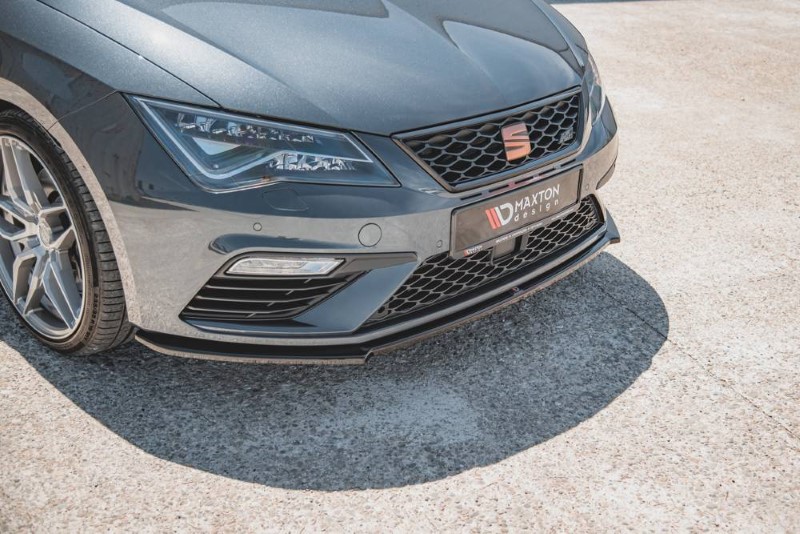 Voorspoiler passend voor Seat Leon 3 Cupra/FR Facelift Glans Zwart