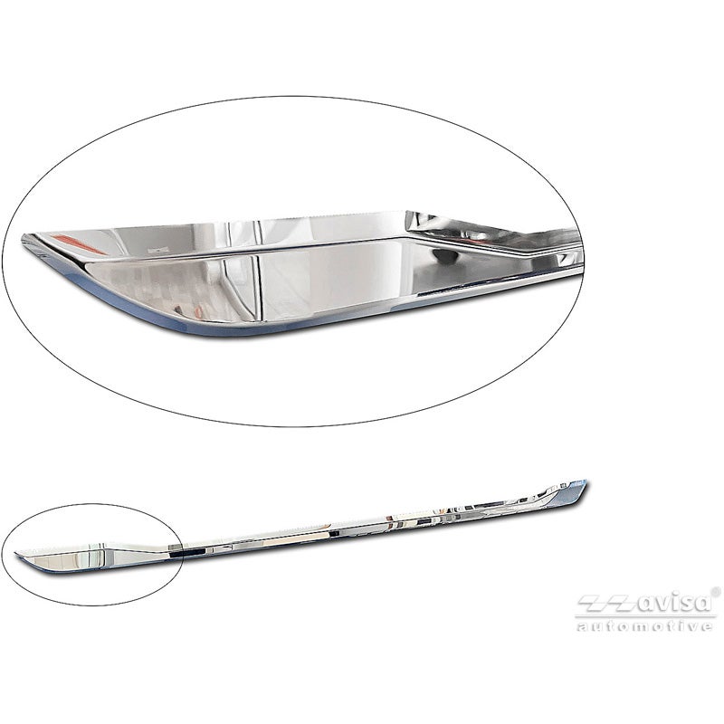 Avisa Chrome Stainless Steel Trunk Tailgate Trim Cover  Volkswagen T-Roc 2017-2022 & Facelift 2022-2025 (incl. Cabrio)