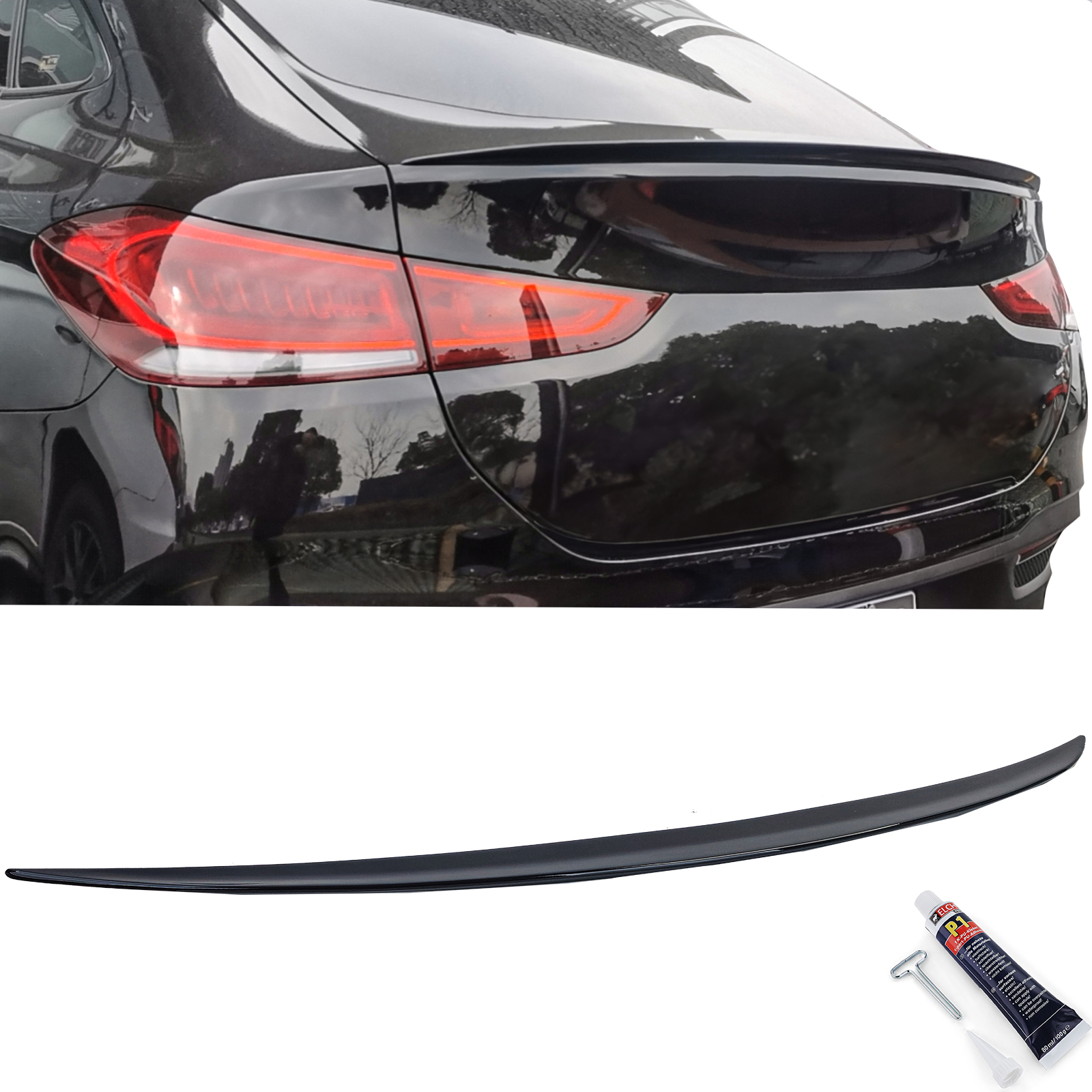 Spoiler passend voor Mercedes GLE Coupe C167 Glans Zwart
